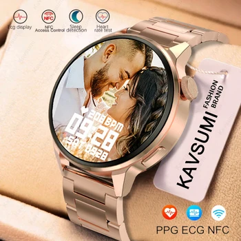 Yeni NFC Akıllı saatler Kadınlar Saat Bluetooth Çağrı GPS Hareketi Parça Kalp Hızı EKG Kan Basıncı Erkekler smartwatch İçin Ios