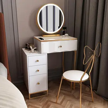 Yatak odası Yemek Tuvalet Masası 50 Ultra dar 60cm Modern Minimalist İskandinav Lüks Makyaj Takı Dolabı Ev Mobilyaları XF30YH