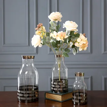 Şeffaf Küçük Vazo Kurutulmuş Çiçek ve Saksı Yaratıcı Modern ve Basit Oturma Odası yemek masası Yemek Odası Süslemeleri