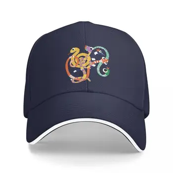 Sevimli Çılgın Yılanlar Turuncu beyzbol şapkası Moda Plaj yuvarlak şapka güneş şapkası Şapka Erkek Kadın