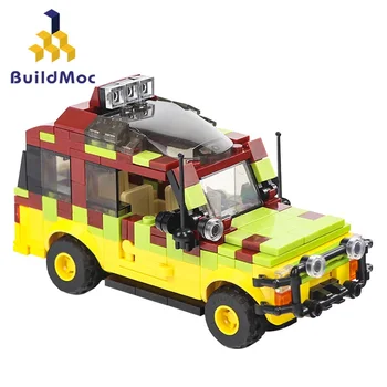 Buildmoc Jurassic Dinozor Parkı Explorer Araba Kamyon Touring Araba Racer 506 ADET Modeli oyuncak inşaat blokları Çocuklar Çocuklar için Hediyeler  