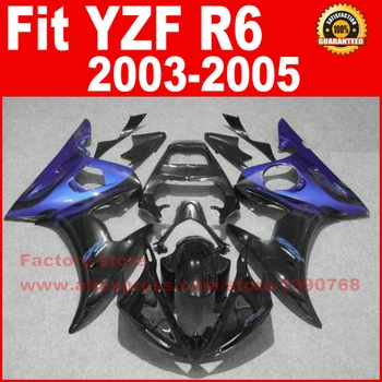 MOTOMARTS Yol / yarış kaporta kiti YAMAHA R6 2003 2004 2005 YZF R6 03 04 05 mavi siyah fairing kitleri