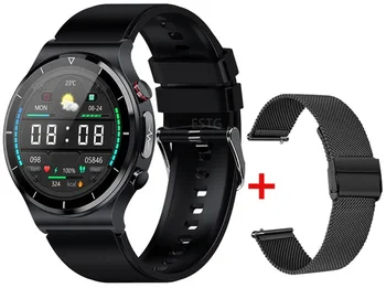 Sağlık akıllı saat Erkekler EKG + PPG Vücut Sıcaklığı Kan Basıncı Kalp Hızı IP68 Su Geçirmez Kablosuz Şarj Smartwatch HD