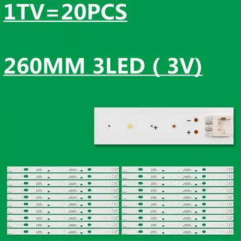 20 ADET 260mm LED Arka ışık Şeridi 3LED İçin TNP4G622-1 TH-49EX600H TH-49EX600K TX-49EX600E TX-49EX633E