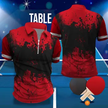 Yeni Kırmızı Tenis Poloshirts Kadın Erkek Spor Giyim Badminton Giyim Gömlek Masa Tenisi Oyunu Gömlek Elbise Egzersiz POLO Tees