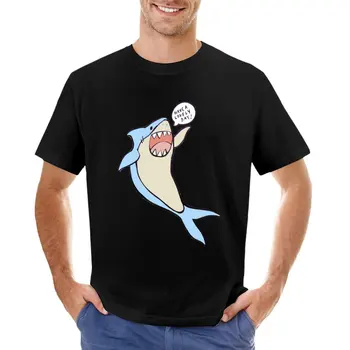 'güzel bir gün var' köpekbalığı T-Shirt t shirt adam vintage giyim tees özel t shirt erkek giyim