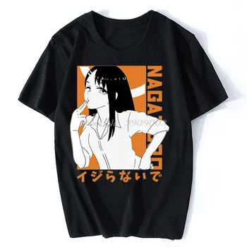 Ijıranaıde Nagatoro Hayase San Komik Anime Tshirt Erkekler pamuk Rahat Kısa T Shirt Unisex Otaku Streetwear Tees