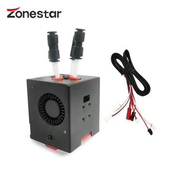 Zonestar M4V6 3D Baskı Kafası 4-İN-1-OUT Mix Renk Hotend için Birleştirin Z9V5 3D Yazıcı (Yeni Sürüm) bir Uzatma Kablosu ile
