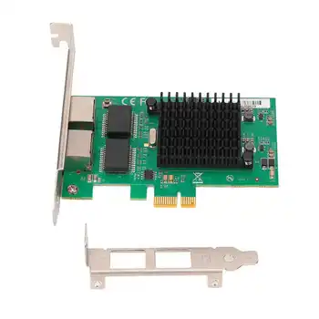  Kart Çift Bağlantı Noktalı PCIE 10/100/1000Mbps 82576 Gigabit Ethernet Kartı Braketi ile