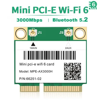 Wifi 6/5/4 Bluetooth Mini PCI-E kablosuz kart ağ adaptörü Dizüstü PC İçin