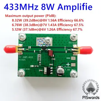 RF HF AMP 433MHz 8W güç amplifikatörü Kurulu Yüksek frekanslı amplifikatörler Dijital Güç Amplificador