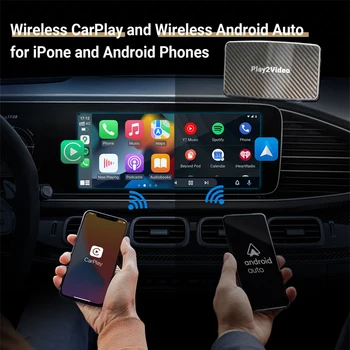 Hongyuehui Kablosuz Apple CarPlay Android Otomatik 2'si 1 Arada Akıllı Adaptör Araç Sistemi